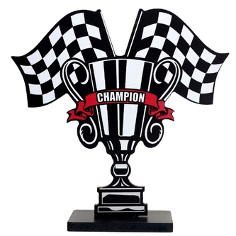 Dekorace Champion – Formule 1, dřevěný stojánek 20 cm