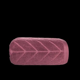 RĘCZNIK CHEVRON 50X90 BRUDNY RÓŻ BAW. 500G.