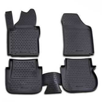 Gumové autokoberce VW Caddy 2004-2020 (5 míst, 1x posuvné zadní dveře)