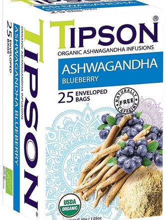 TIPSON BIO Ashwagandha Blueberry 25x1,2g TIPSON BIO Ashwagandha Blueberry 25x1,2g