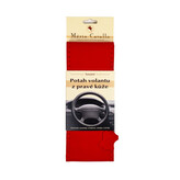 Kožený potah volantu (velikost A, červený)