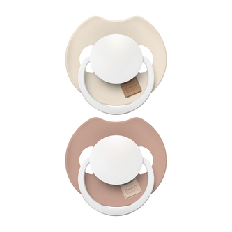 LOVI Dudlík svítící silikonový dynamický PRIME 18m+ 2ks Ivory/Blush