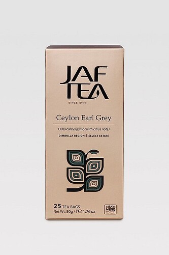 JAFTEA Black Ceylon Earl Grey nepřebal 25x2g JAFTEA Black Ceylon Earl Grey nepřebal 25x2g