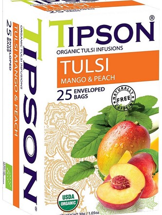 TIPSON BIO Tulsi Mango & Peach 25x1,2g TIPSON BIO Tulsi Mango & Peach 25x1,2g