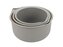 SADA PLASTOVÝCH MISEK. 3KS 17CM 19CM 22CM SVĚTLE ŠEDÁ -BEN
