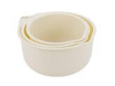 SADA PLASTOVÝCH MISEK. 3KS 17CM 19CM 22CM KRÉMOVÉ BARVY -BEN