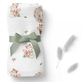 Bambusová plenka lux, 75x75cm, Veverky