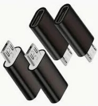 Adaptér USB typ C-microUSB černý pro nabíječky a datové kabely