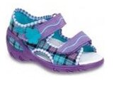 065X061 26 - SUNNY - sandálky Befado, fialové káro 065X061_26