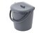 NÁSTĚNNÉ PLASTOVÉ VĚDRO S VÍKEM 11L TMAVĚ ŠEDÉ -BEN