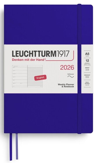 Weekly Planner & Notebook 2026 Medium (A5) Ink