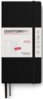 Weekly Planner & Notebook 2026 Wallet (B6+ x A6) Black - tečkovaný
