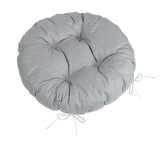 Sedák Adéla prošívaný kulatý - Šedá - průměr 40 cm