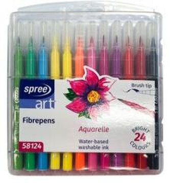 Flamastry pędzelkowe 24 kolory Flamastry pędzelkowe 24 kolory