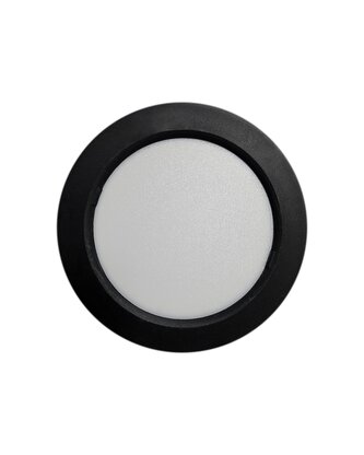Q-54M LED panel 6W 660lm 4000K černý - kruhový přisazený Qtec