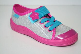 251Y032 34 - Befado dětské tenisky1SZ,šedo-růžové 251Y032_34