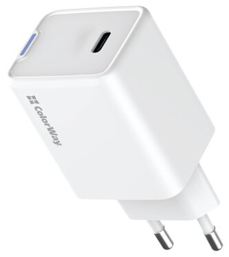 COLORWAY 1x USB-C/ síťová nabíječka/ GaN/ PD/ PPS/ 45W/ Bílá