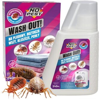NO Pest Prací prostředek na roztoče, vajíčka štěnic, vši, blechy, klíšťata Wash Out! 240ml