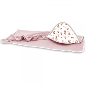 Dětská osuška 100x100cm, froté bavlna, Kačenky - bílá, pudrově růžová Dětská osuška 100x100cm, froté bavlna, Kačenky - bílá, pudrově růžová