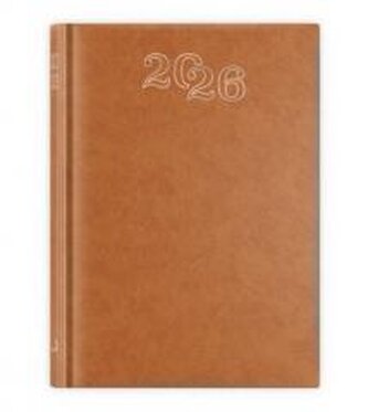 Kalendarz 2026 A5 dzienny standard brązowy