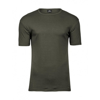 Triko pánské Tee Jays Interlock - olivové-hnědé, L