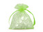 Dárkový pytlík 9x11 cm organza - 10 ks - 25 zelená sv.