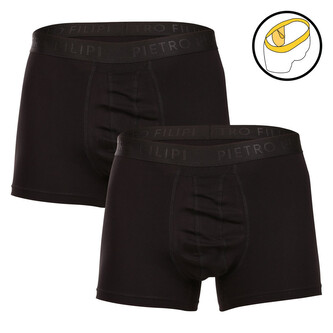 2PACK pánské boxerky Pietro Filipi balls holder černé (2BCL001) L 2PACK pánské boxerky Pietro Filipi balls holder černé (2BCL001) L