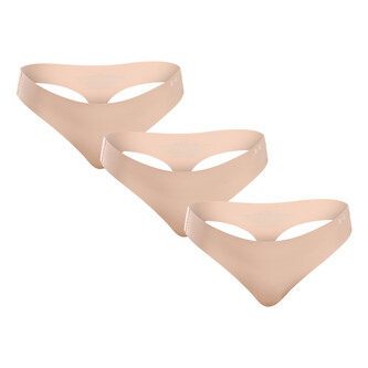 3PACK dámská tanga Under Armour béžové (1383893 500) XL
