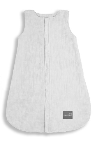 Oboustranný lehký mušelínový spací pytel Light Grey 0-4 měsíce S