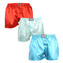 3PACK pánské trenky Styx klasická guma saténové vícebarevné (3C06372) XL