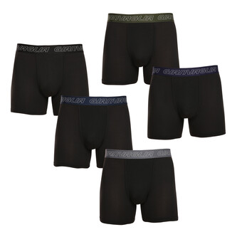 5PACK pánské boxerky Gianvaglia černé (GVG-5014) L