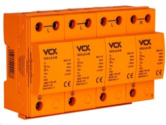 Přepěťová ochrana VCX L2-4-B AC třída T1 (B) 4P 40kA GDT s plynovým jiskřištěm