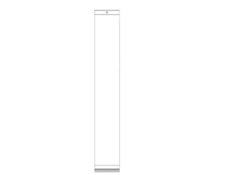 PP sáček s lepicí klopou a závěsem 7x63 cm - 200 ks - transparent