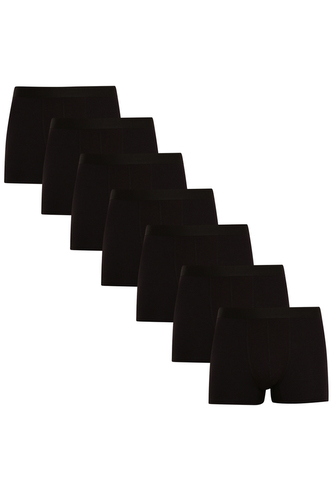 7PACK pánské boxerky Nedeto černé (7NDTB001) L