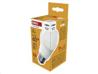 LED žárovka EMOS ZL5F48 Basic A60 / E27 / 8,8 W (60 W) / 806 lm / neutrální bílá