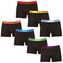 7PACK pánské boxerky Nedeto černé (7NB001-week) 4XL