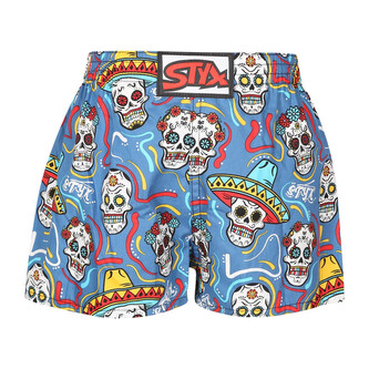 Dětské trenky Styx art klasická guma lebky (J1856) 6-8 let