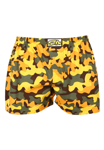 Pánské trenky Styx art klasická guma nadrozměr maskáč žlutý (E1559) 3XL