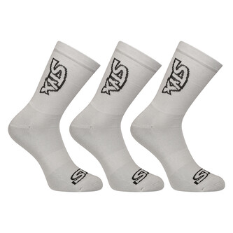 3PACK ponožky Styx vysoké šedé (3HV1062) XL