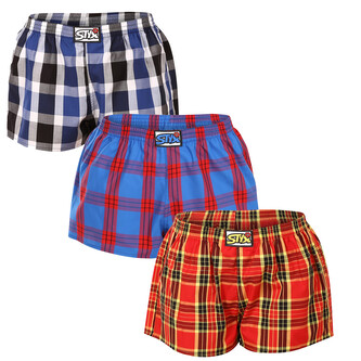 3PACK dámské trenky Styx klasická guma vícebarevné (3K10469) M