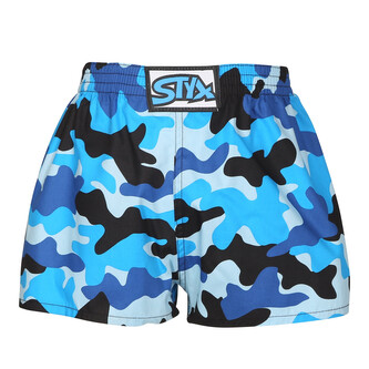 Dětské trenky Styx art klasická guma maskáč modrý (J1850) 6-8 let