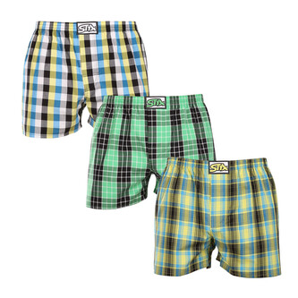 3PACK pánské trenky Styx klasická guma vícebarevné (3A102129) XXL 3PACK pánské trenky Styx klasická guma vícebarevné (3A102129) XXL