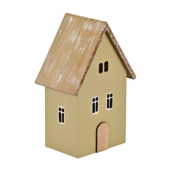 Dřevěný domek 20 cm krémový