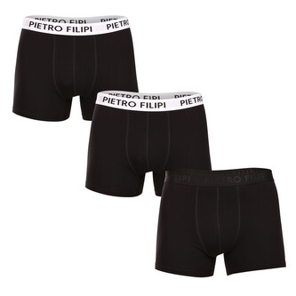 3PACK pánské boxerky Pietro Filipi černé (3BCL007) XXL 3PACK pánské boxerky Pietro Filipi černé (3BCL007) XXL