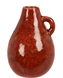 Kameninová váza s uchem červená