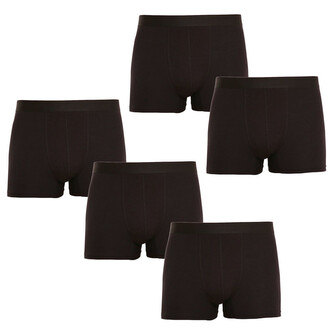 5PACK pánské boxerky Nedeto černé (5NB001) S