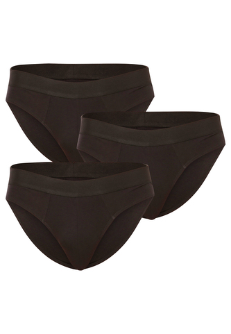 3PACK pánské slipy Nedeto černé (3NDTS001) 4XL