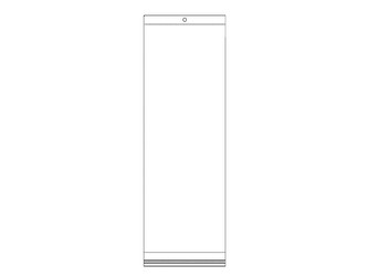 PP sáček s lepicí klopou a závěsem 12x30 cm - 100 ks - transparent