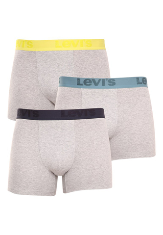 3PACK pánské boxerky Levis šedé (905045001 015) M