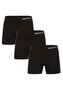 3PACK pánské boxerky Nedeto bezešvé bambusové černé (3NDTB001S) XL